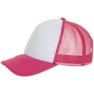 Бейсболка BUBBLE, розовый неон с белым с логотипом или изображением
