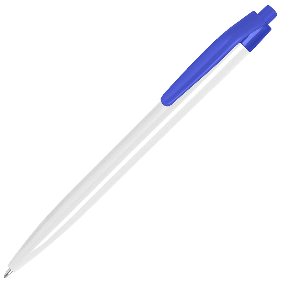 N8, ручка шариковая, белый/синий, пластик с логотипом или изображением