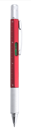 Ручка с мультиинструментом SAURIS, красный, 100% металл с логотипом или изображением