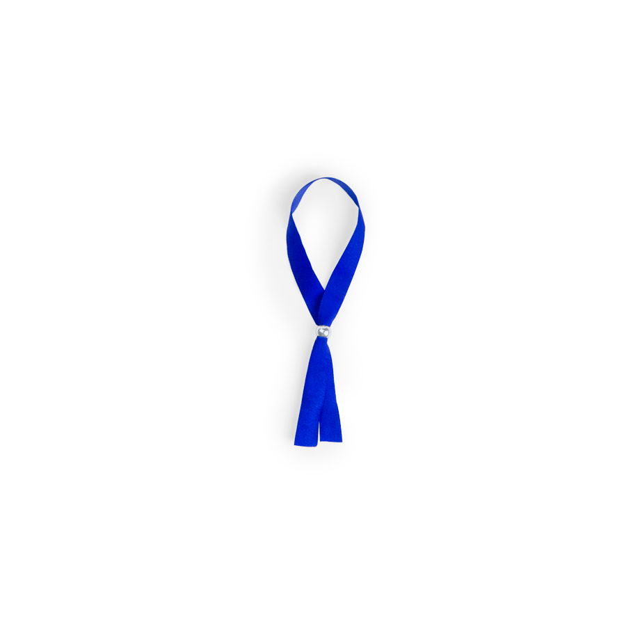 Промо-браслет MENDOL, 34,5х1,2см, синий, полиэстер с логотипом или изображением