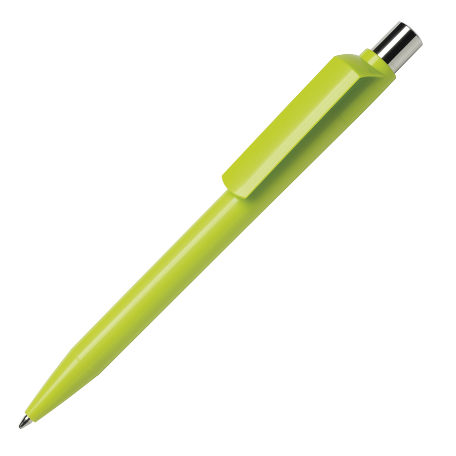 Ручка шариковая DOT, зеленое яблоко, пластик с логотипом или изображением