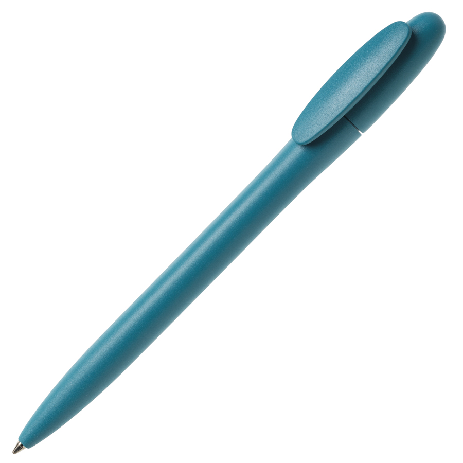 Ручка шариковая BAY, цвет морской волны, непрозрачный пластик с логотипом или изображением