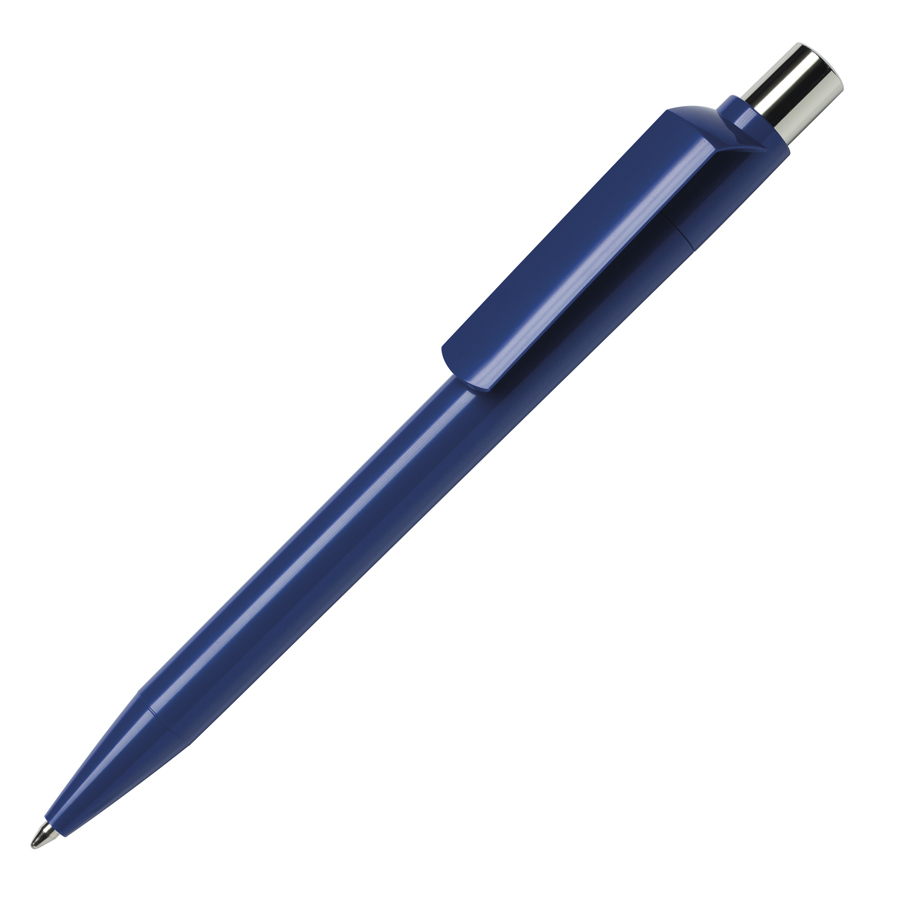 Ручка шариковая DOT, синий, пластик с логотипом или изображением
