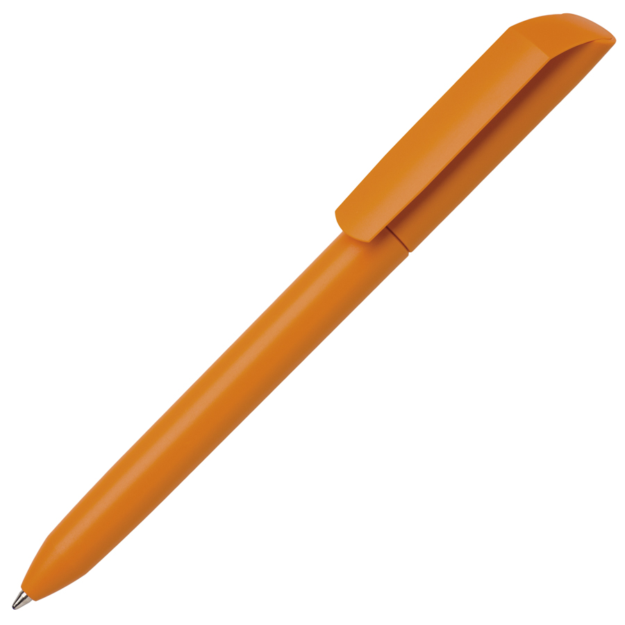 Ручка шариковая FLOW PURE, оранжевый, пластик с логотипом или изображением