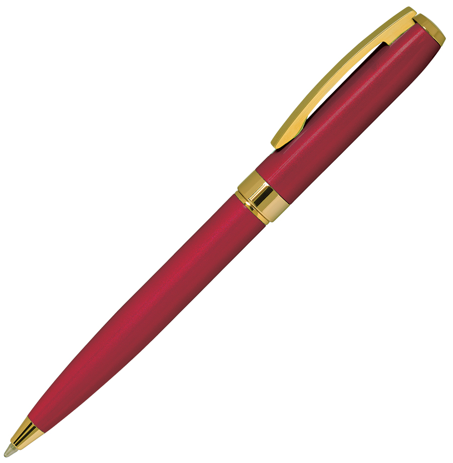 ROYALTY, ручка шариковая, красный/золотой, металл, лаковое покрытие с логотипом или изображением