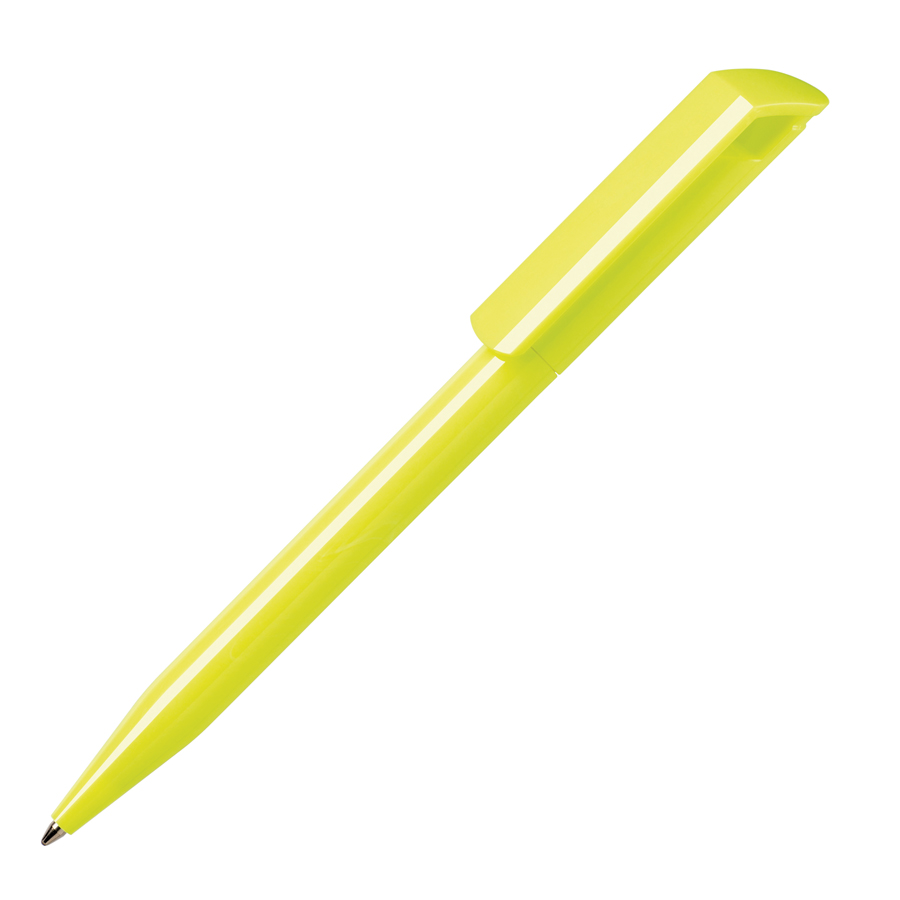 Ручка шариковая ZINK, желтый неон, пластик с логотипом или изображением