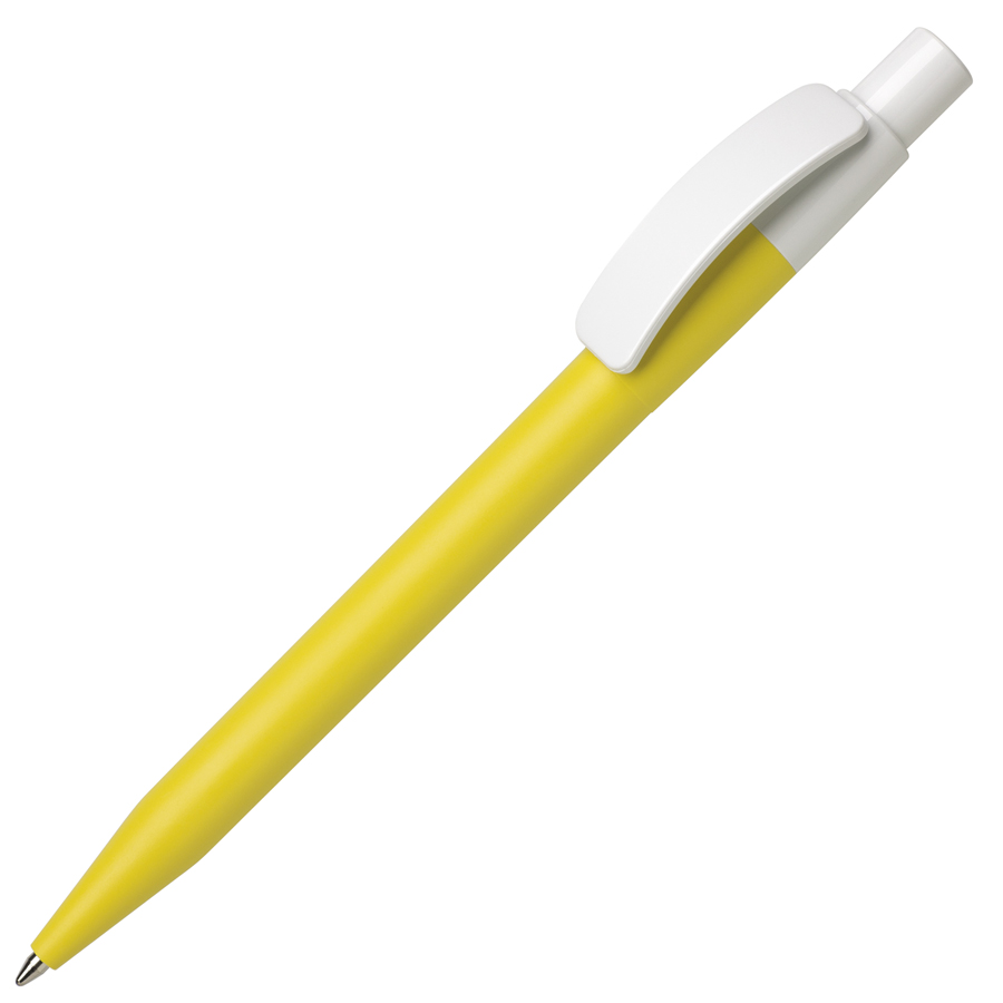 Ручка шариковая PIXEL, желтый, непрозрачный пластик с логотипом или изображением
