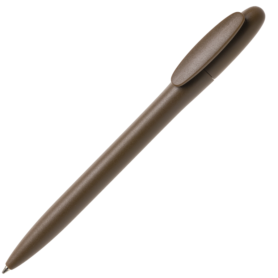 Ручка шариковая BAY, коричневый, непрозрачный пластик с логотипом или изображением