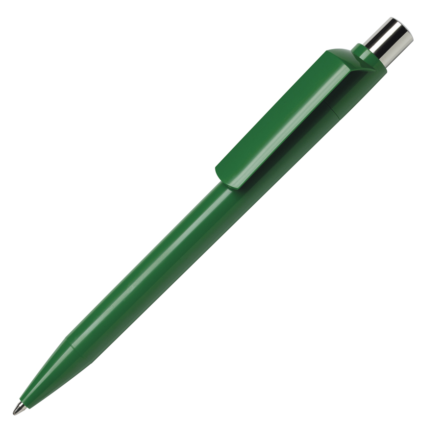 Ручка шариковая DOT, зеленый, пластик с логотипом или изображением