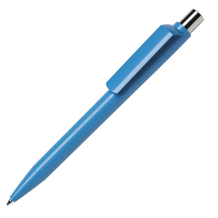 Ручка шариковая DOT, бирюзовый, пластик с логотипом или изображением