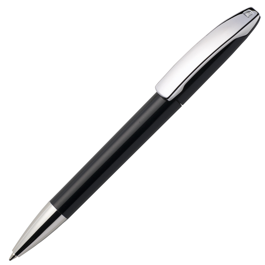 Ручка шариковая VIEW, черный, пластик с логотипом или изображением