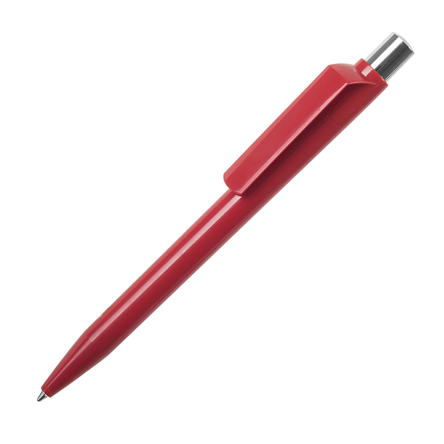 Ручка шариковая DOT, красный, пластик с логотипом или изображением