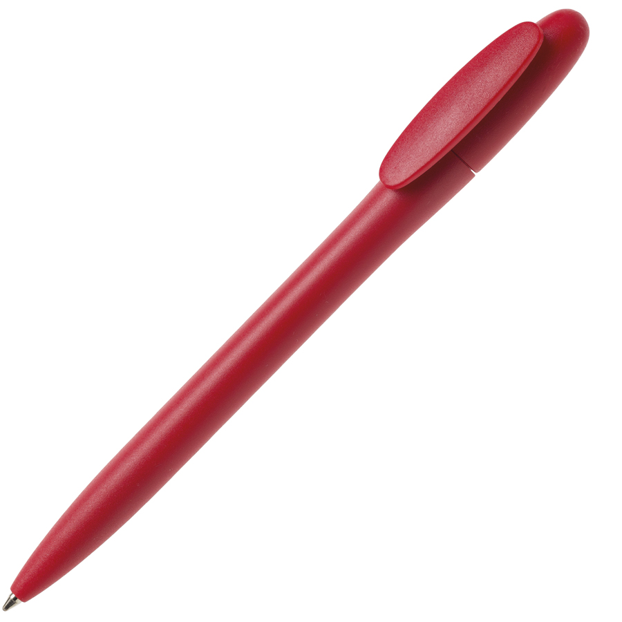 Ручка шариковая BAY, красный, непрозрачный пластик с логотипом или изображением