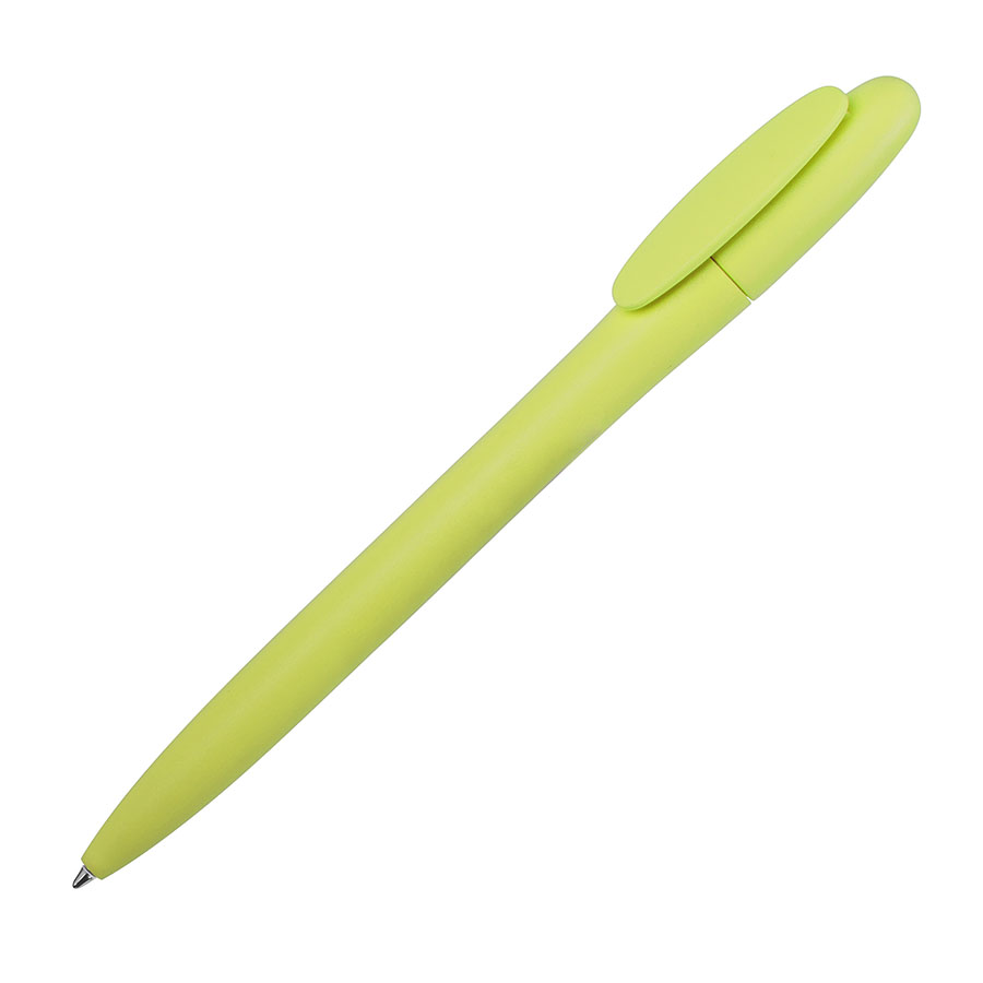 Ручка шариковая BAY, зеленое яблоко, непрозрачный пластик с логотипом или изображением