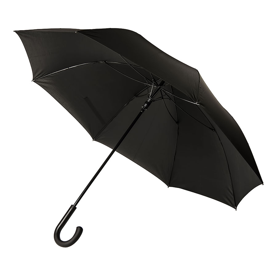 Зонт-трость CAMBRIDGE с ручкой soft-touch, полуавтомат, нейлон, пластик с логотипом или изображением