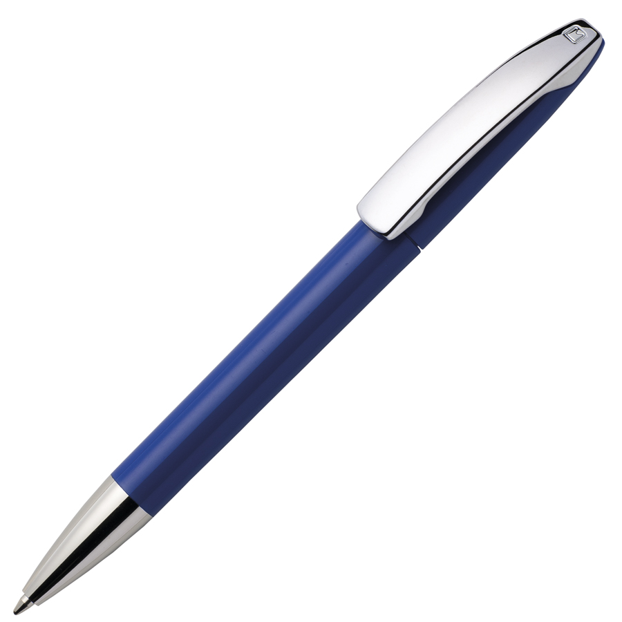 Ручка шариковая VIEW, синий, пластик с логотипом или изображением