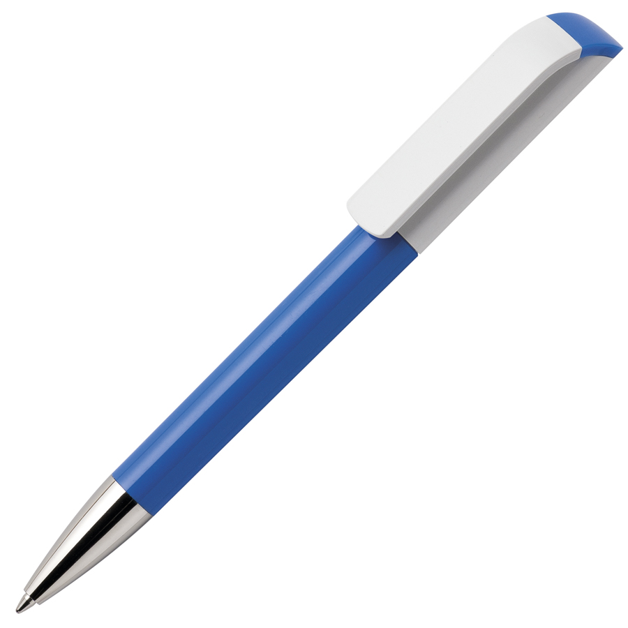 Ручка шариковая TAG, лазурный корпус/белый клип, пластик с логотипом или изображением