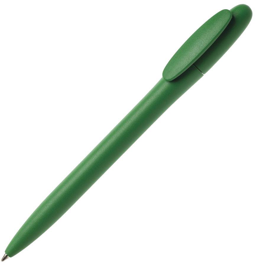 Ручка шариковая BAY, зеленый, непрозрачный пластик с логотипом или изображением