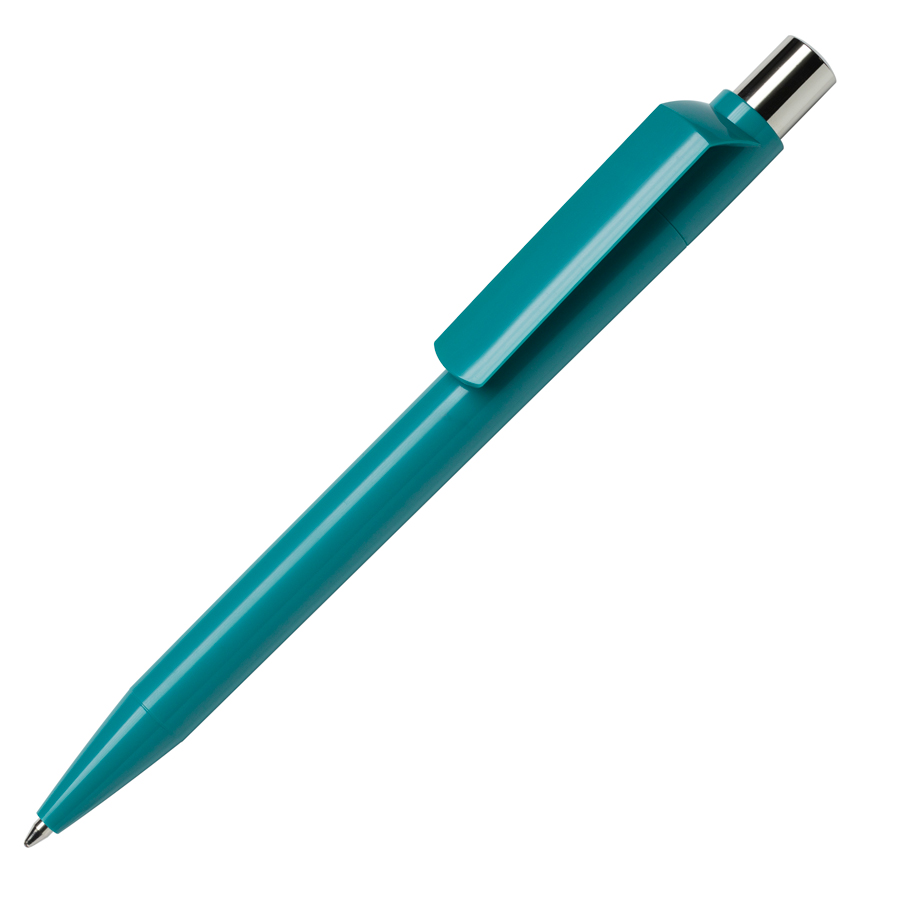 Ручка шариковая DOT, цвет морской волны, пластик с логотипом или изображением