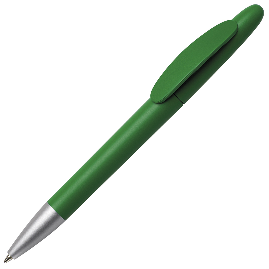 Ручка шариковая ICON, зеленый, непрозрачный пластик с логотипом или изображением