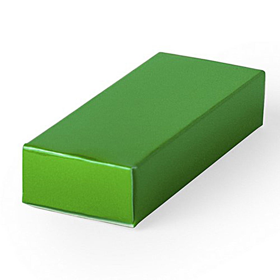 Подарочная коробка  для флешки HALMER, зеленый, картон, 6 x 1,2 x 2,5 см с логотипом или изображением