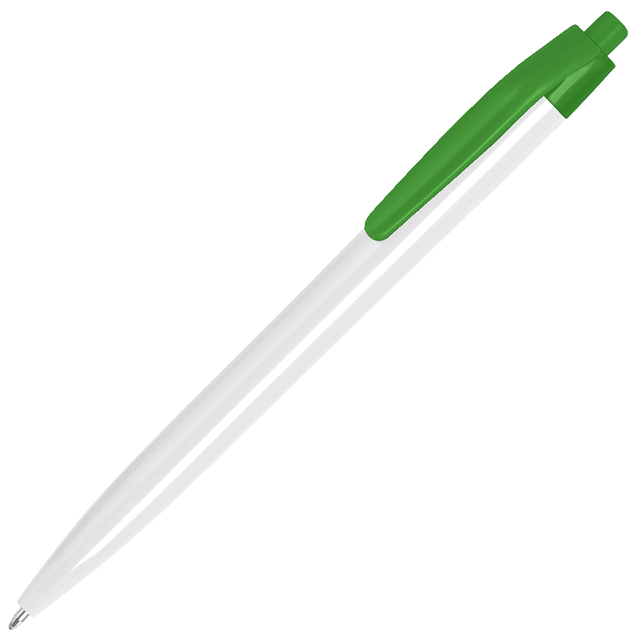N8, ручка шариковая, белый/зеленый, пластик с логотипом или изображением