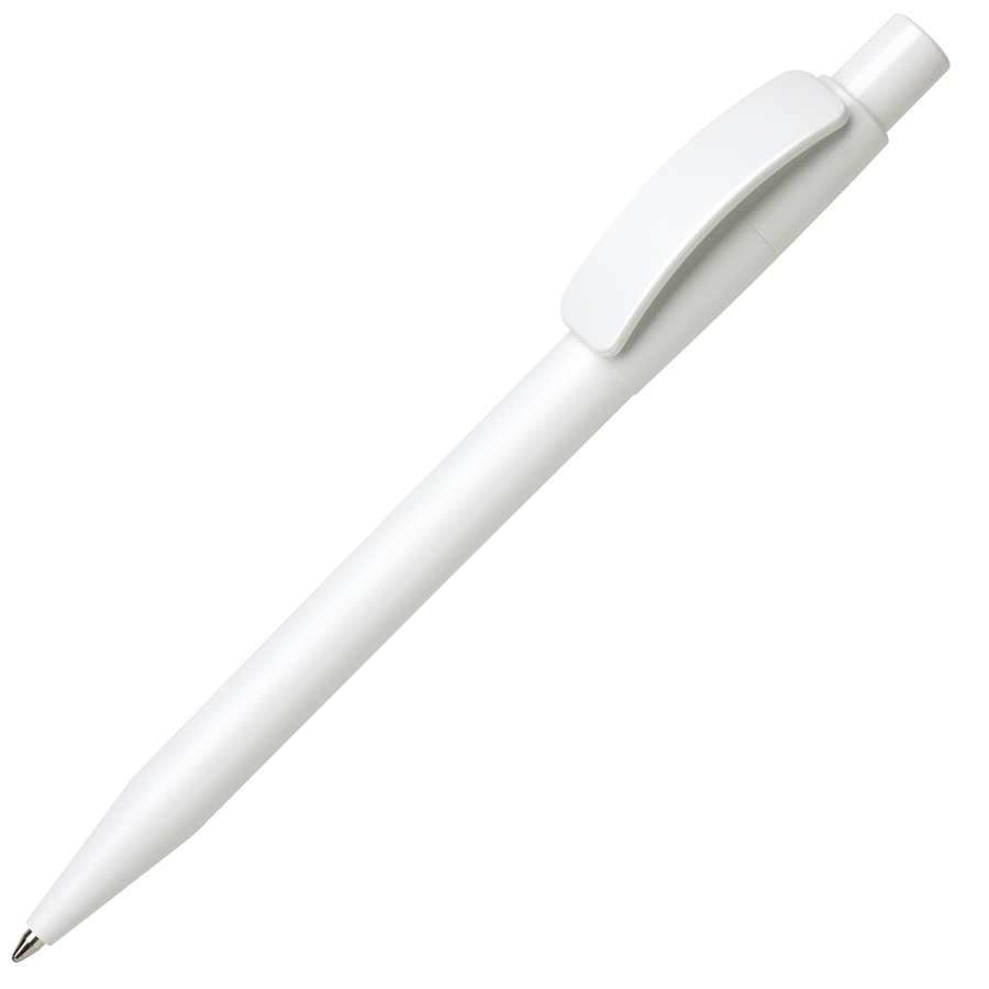 Ручка шариковая PIXEL, белый, непрозрачный пластик с логотипом или изображением