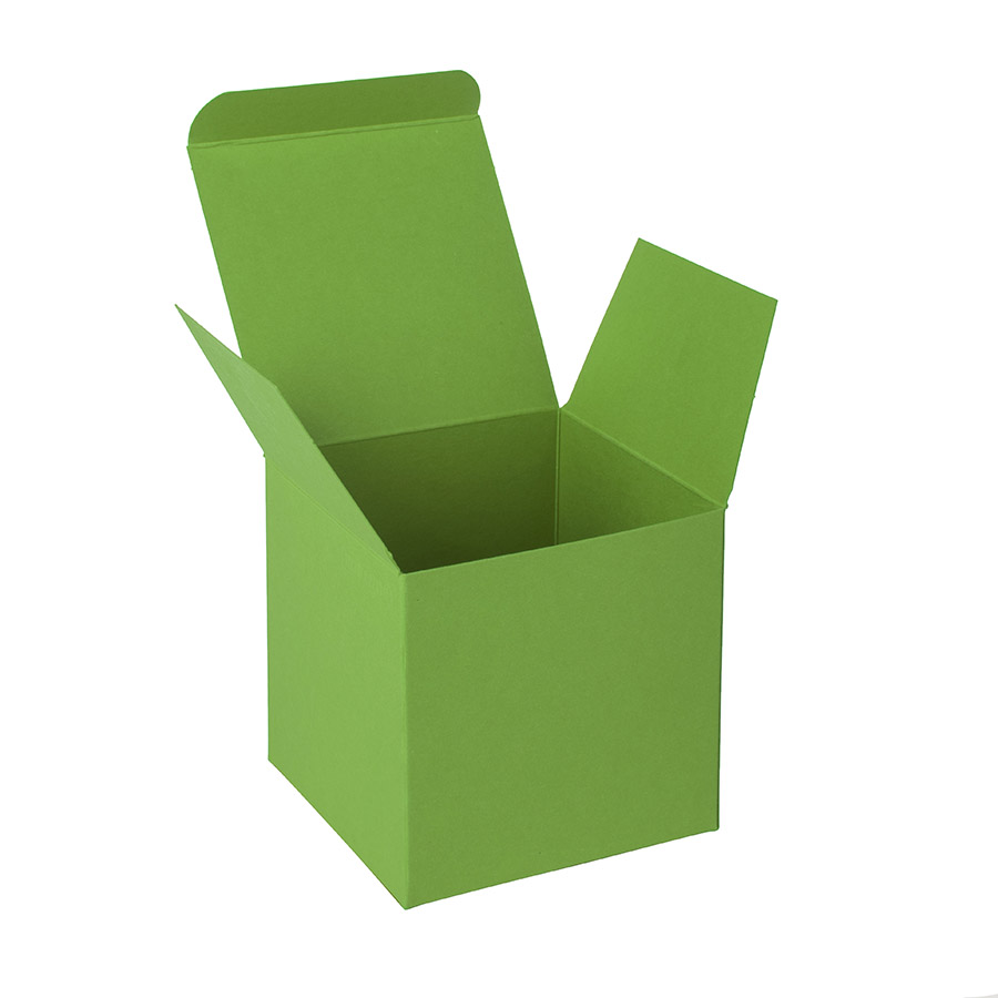 Коробка подарочная CUBE; 9*9*9 см; зеленое яблоко с логотипом или изображением
