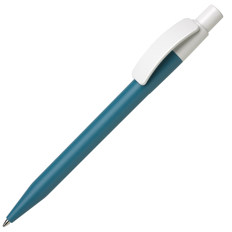 Ручка шариковая PIXEL, цвет морской волны, непрозрачный пластик с логотипом или изображением