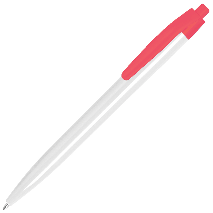 N8, ручка шариковая, белый/красный, пластик с логотипом или изображением