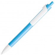 FORTE, ручка шариковая, голубой/белый, пластик с логотипом или изображением