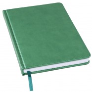 Ежедневник недатированный Bliss, А5,  зеленый, белый блок, без обреза с логотипом или изображением