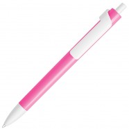 FORTE NEON, ручка шариковая, неоновый розовый/белый, пластик с логотипом или изображением