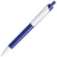 FORTE, ручка шариковая, лазурный/белый, пластик с логотипом или изображением