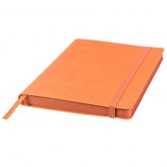 Ежедневник недатированный Shady, А5,  оранжевый, кремовый блок, оранжевый обрез с логотипом или изображением