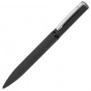 MIRROR, ручка шариковая, черный, металл, софт- покрытие с логотипом или изображением