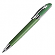 FORCE, ручка шариковая, зеленый/серебристый, металл с логотипом или изображением