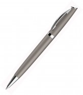 PEACHY, ручка шариковая, темно-серый/хром, алюминий, пластик с логотипом или изображением
