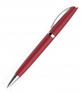 PEACHY,  ручка шариковая, красный/хром, алюминий, пластик с логотипом или изображением