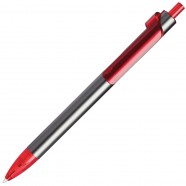 PIANO, ручка шариковая, графит/красный, металл/пластик с логотипом или изображением