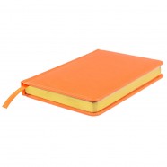 Ежедневник недатированный Joy, А5,  оранжевый, белый блок, золотой обрез с логотипом или изображением