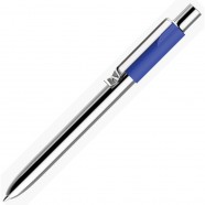 STAPLE, ручка шариковая, хром/синий, алюминий, пластик с логотипом или изображением
