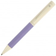 PROVENCE, ручка шариковая, хром/сиреневый, металл, PU с логотипом или изображением