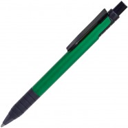 TOWER, ручка шариковая с грипом, зеленый/черный, металл/прорезиненная поверхность с логотипом или изображением