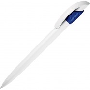 GOLF, ручка шариковая, темно-синий/белый, пластик с логотипом или изображением