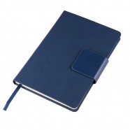 Ежедневник недатированный Stevie, А5,  синий, кремовый блок, без обреза с логотипом или изображением