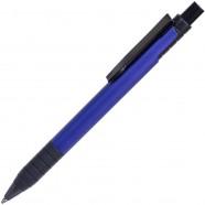 TOWER, ручка шариковая с грипом, синий/черный, металл/прорезиненная поверхность с логотипом или изображением