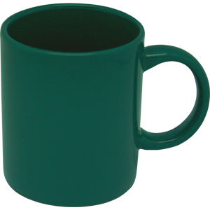 Кружка; зеленый; 300 мл; фарфор; деколь с логотипом или изображением